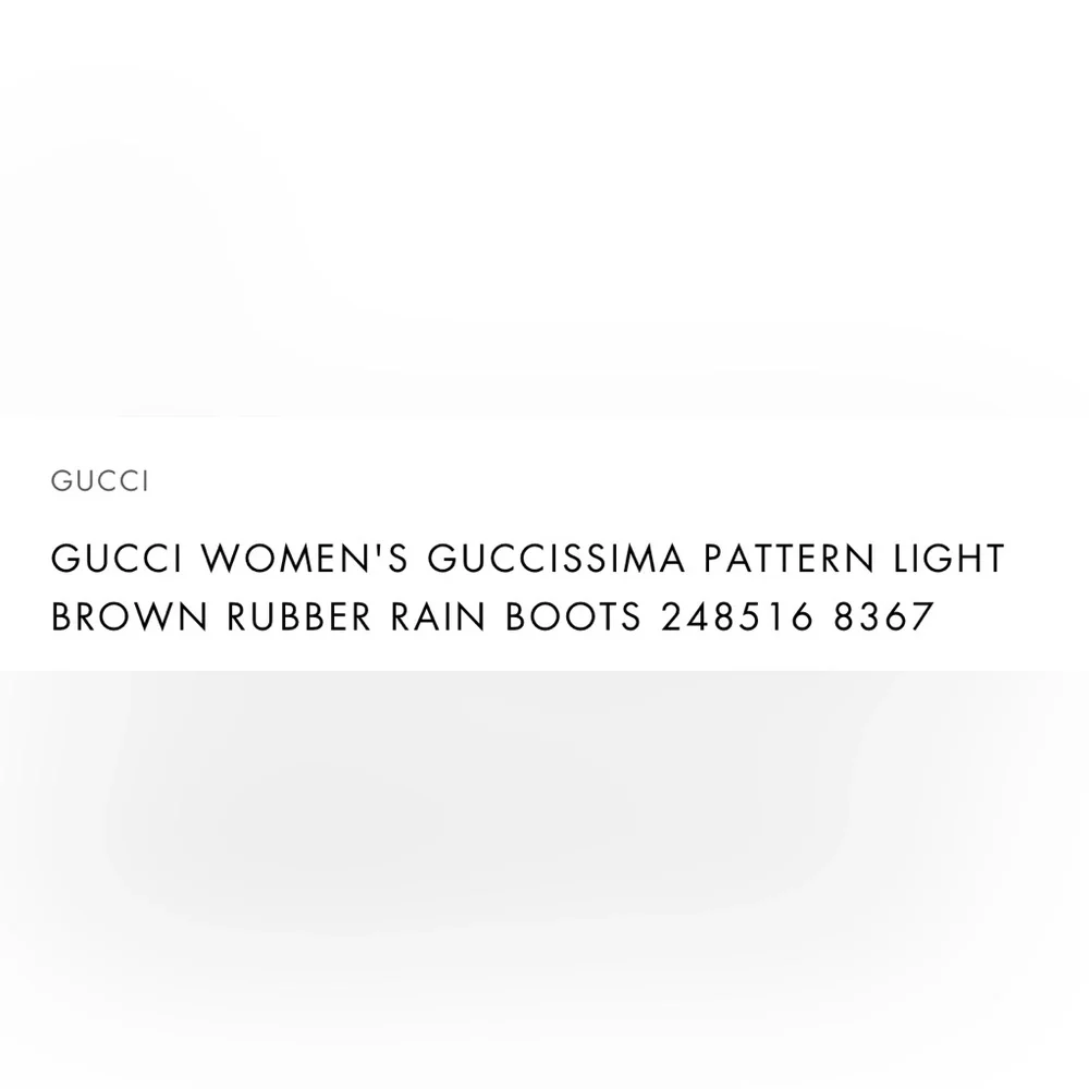 Gucci Monogram Rain Boots EUC - Picture 8 of 8